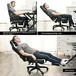 UMI. Essentials Chaise de Bureau Ergonomique Gaming Chaise avec Repose-Pieds rembourré 18