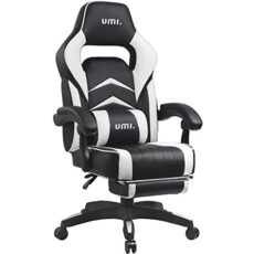 UMI. Essentials Chaise de Bureau Ergonomique Gaming Chaise avec Repose-Pieds rembourré