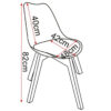 WOLTU 1 X Chaise Salle à Manger Chaise de Cuisine en Lin + Bois,Multicolore BH29mf-1