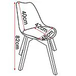 WOLTU 1 X Chaise Salle à Manger Chaise de Cuisine en Lin + Bois,Multicolore BH29mf-1 17