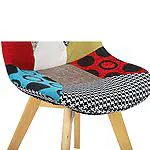 WOLTU 1 X Chaise Salle à Manger Chaise de Cuisine en Lin + Bois,Multicolore BH29mf-1 18