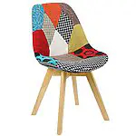 WOLTU 1 X Chaise Salle à Manger Chaise de Cuisine en Lin + Bois,Multicolore BH29mf-1 16