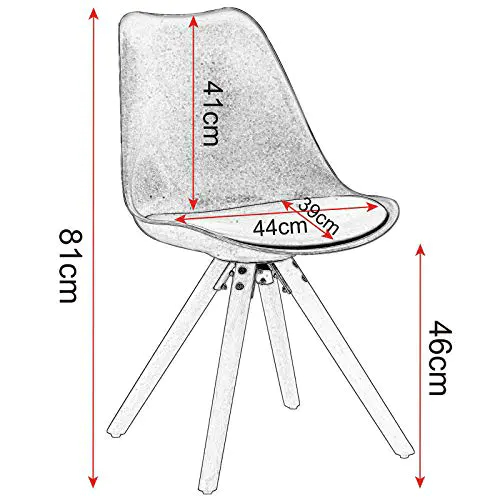 WOLTU® 2 X Chaise de Cuisine pour Salle à Manger Design Moderne avec Assise rembourrée en Lin,#1045 7 WOLTU® 2 X Chaise de Cuisine pour Salle à Manger Design Moderne avec Assise rembourrée en Lin,#1045