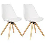 WOLTU® 2 X Chaise de Cuisine pour Salle à Manger Design Moderne avec Assise rembourrée en Lin,#1045 16 WOLTU® 2 X Chaise de Cuisine pour Salle à Manger Design Moderne avec Assise rembourrée en Lin,#1045 16