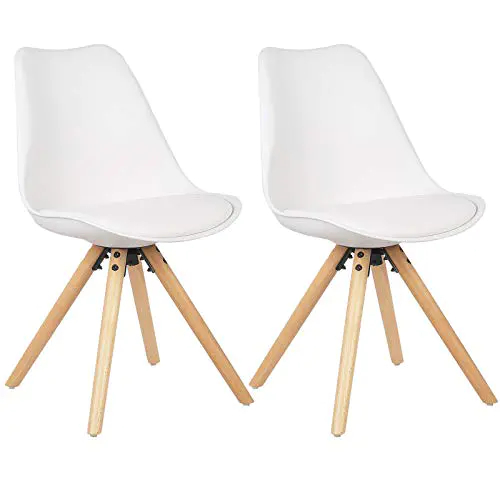 WOLTU® 2 X Chaise de Cuisine pour Salle à Manger Design Moderne avec Assise rembourrée en Lin,#1045 3 WOLTU® 2 X Chaise de Cuisine pour Salle à Manger Design Moderne avec Assise rembourrée en Lin,#1045