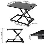 Homfa Bureau Assis-Debout Table d’Ordinateur Ergonomique Réglable en Hauteur pour Chambre Bureau Salon 65×47cm Noir 18 Homfa Bureau Assis-Debout Table d’Ordinateur Ergonomique Réglable en Hauteur pour Chambre Bureau Salon 65×47cm Noir 18
