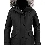 Wantdo Femme Manteau Hiver avec Capuche Fourrure Parka en Coton 19