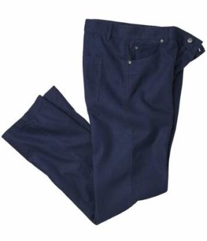 Pantalon Homme Marine Coton/Lin Eté