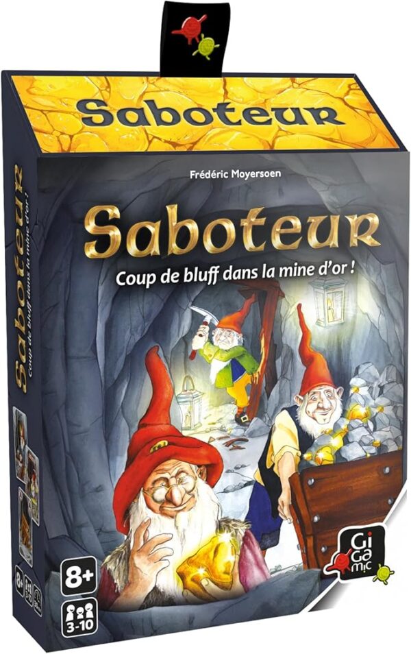 GIGAMIC - AMSABO - Jeu de Carte - Saboteur Noir