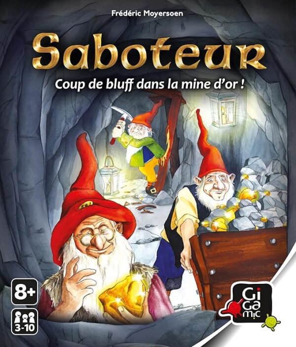 GIGAMIC - AMSABO - Jeu de Carte - Saboteur Noir