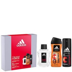 Adidas – Coffret Team Force 3 Produits – Eau de toilette 100ML, Gel douche 250ML et Déodorant parfumant 150ML.
