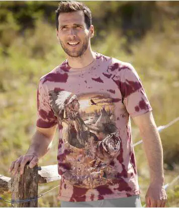 Tee-Shirt Tie and Dye Indian Legends 3 Tee-Shirt Tie and Dye Indian Legends