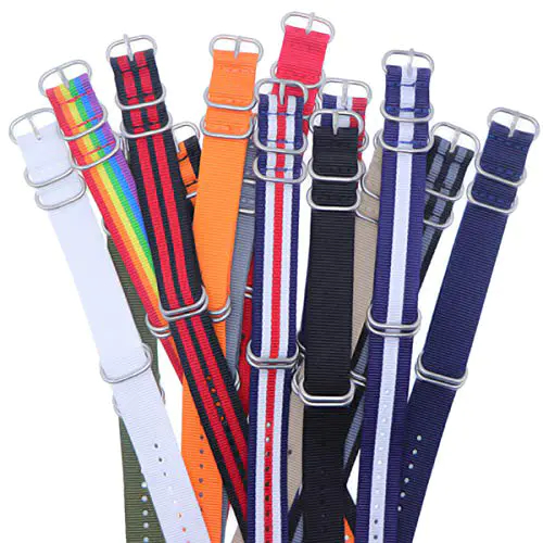 18mm/20mm/22mm/24mm Armée Sport Bracelet NATO en Nylon du Bracelet Montre Sport Montre Bracelet de Rechange, 20mm