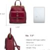 ECOSUSI Sac à Dos pour Femme Sac a Main Femmes Petit Sac a Dos Petite Sacoche Fille Sac a Dos College Cuir PU en Bandoulière Femme, Bordeaux,S
