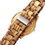 Montres en Bois pour Hommes et Femmes, Noyer Naturel/Bois d&rsquo;olivier chronographe à Quartz Japonais VICVS, Bracelet réglable, Sports Militaires et Loisirs (Walnut-3) 29