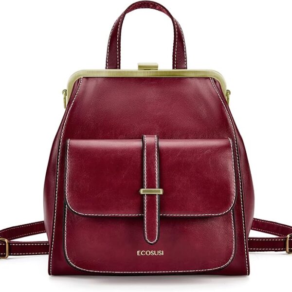 ECOSUSI Sac à Dos pour Femme Sac a Main Femmes Petit Sac a Dos Petite Sacoche Fille Sac a Dos College Cuir PU en Bandoulière Femme, Bordeaux,S ECOSUSI Sac à Dos pour Femme Sac a Main Femmes Petit Sac a Dos Petite Sacoche Fille Sac a Dos College Cuir PU en Bandoulière Femme, Bordeaux,S
