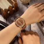 Montres en Bois pour Hommes et Femmes, Noyer Naturel/Bois d&rsquo;olivier chronographe à Quartz Japonais VICVS, Bracelet réglable, Sports Militaires et Loisirs (Walnut-3) 30
