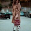 ECOSUSI Sac à Dos pour Femme Sac a Main Femmes Petit Sac a Dos Petite Sacoche Fille Sac a Dos College Cuir PU en Bandoulière Femme, Bordeaux,S