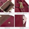 ECOSUSI Sac à Dos pour Femme Sac a Main Femmes Petit Sac a Dos Petite Sacoche Fille Sac a Dos College Cuir PU en Bandoulière Femme, Bordeaux,S
