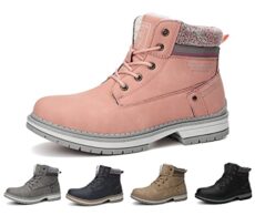 ARRIGO BELLO Bottes Femme Bottine Bottes de Neige Boots Hiver Chaussures Chaudes Fourrure Randonnée Les Loisirs (39 EU, T Rose)