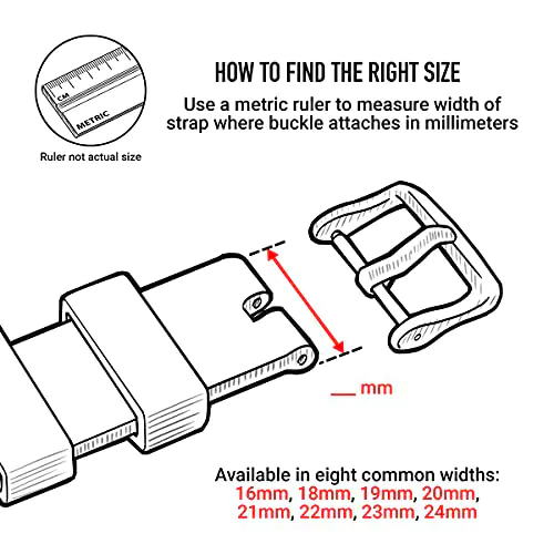 Archer Watch Straps – Acier Inoxydable PVD Boucle De Remplacement – Noir Mat, 20mm 5 Archer Watch Straps - Acier Inoxydable PVD Boucle De Remplacement - Noir Mat, 20mm