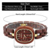 BEWELL Montre Bois Femme Analogique Quartz avec Bracelet en Bois (Rouge) 13 BEWELL Montre Bois Femme Analogique Quartz avec Bracelet en Bois (Rouge)
