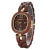 BEWELL Montre Bois Femme Analogique Quartz avec Bracelet en Bois (Rouge) 9 BEWELL Montre Bois Femme Analogique Quartz avec Bracelet en Bois (Rouge)
