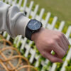 BISONSTRAP Bracelet de Montre 19mm, Bracelets de Montre en Silicone à Dégagement Rapide pour Hommes Femmes (Noir, Boucle Noire)