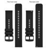 BISONSTRAP Bracelet de Montre 19mm, Bracelets de Montre en Silicone à Dégagement Rapide pour Hommes Femmes (Noir, Boucle Noire)