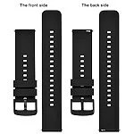BISONSTRAP Bracelet de Montre 19mm, Bracelets de Montre en Silicone à Dégagement Rapide pour Hommes Femmes (Noir, Boucle Noire) 18 BISONSTRAP Bracelet de Montre 19mm, Bracelets de Montre en Silicone à Dégagement Rapide pour Hommes Femmes (Noir, Boucle Noire) 18
