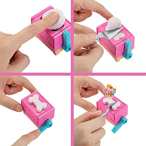 Barbie Famille coffret Anniversaire des Chiots avec poupée blonde, 2 figurines chiens, pâte à modeler et accessoires, jouet pour enfant, GXV75