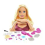 Barbie, Tête à Coiffer et à MaquIller Deluxe, 30 Accessoires Cheveux & MaquIllage, Jouet pour Enfants dès 3 Ans, BAR17 18 Barbie, Tête à Coiffer et à MaquIller Deluxe, 30 Accessoires Cheveux & MaquIllage, Jouet pour Enfants dès 3 Ans, BAR17 18