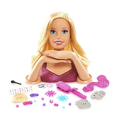 Barbie, Tête à Coiffer et à MaquIller Deluxe, 30 Accessoires Cheveux & MaquIllage, Jouet pour Enfants dès 3 Ans, BAR17 7 Barbie, Tête à Coiffer et à MaquIller Deluxe, 30 Accessoires Cheveux & MaquIllage, Jouet pour Enfants dès 3 Ans, BAR17