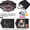 BestoU Sac a Main Femmes Noir PU Cuir Sac à Bandoulière D'épaule Fourre-Tout Portefeuille Sac 2pcs