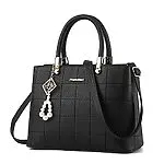 BestoU Sac a Main Femmes PU Cuir Bandoulière Sac à D&rsquo;épaule Fourre-Tout (Noir) 16