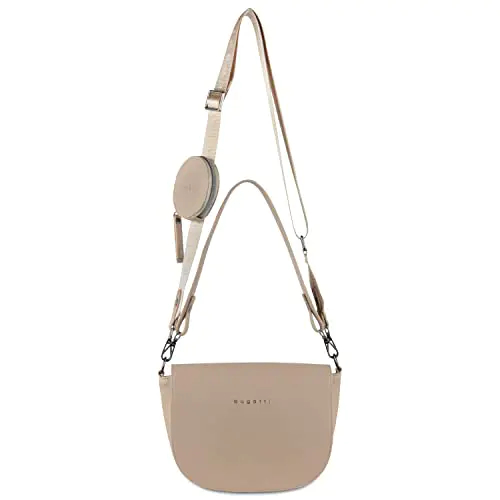 Bugatti Almata Sac Bandoulière Femme, Sac à Main Tendance – Sable Bugatti Almata Sac Bandoulière Femme, Sac à Main Tendance - Sable
