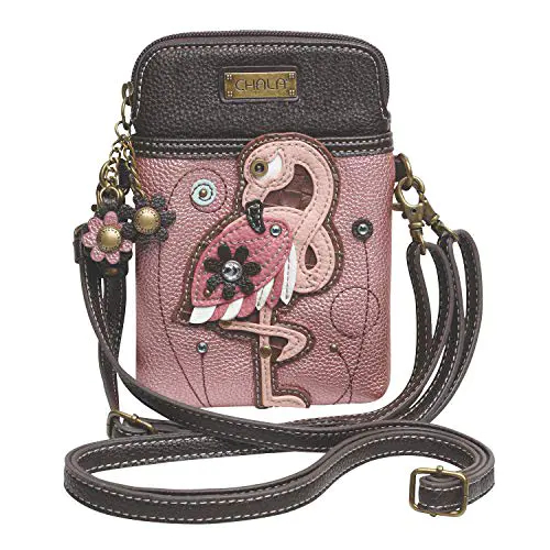 CHALA Crossbody Cell Phone Purse-Women PU Leather Sac à Main Multicolore avec Sangle réglable – Flamingo Pink CHALA Crossbody Cell Phone Purse-Women PU Leather Sac à Main Multicolore avec Sangle réglable - Flamingo Pink