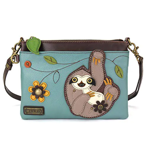 CHALA Mini Sac à bandoulière/Sac à Main avec Sangle Convertible Élégant, Compact, Polyvalent – Sloth – Bleu Sarcelle CHALA Mini Sac à bandoulière/Sac à Main avec Sangle Convertible Élégant, Compact, Polyvalent - Sloth - Bleu Sarcelle