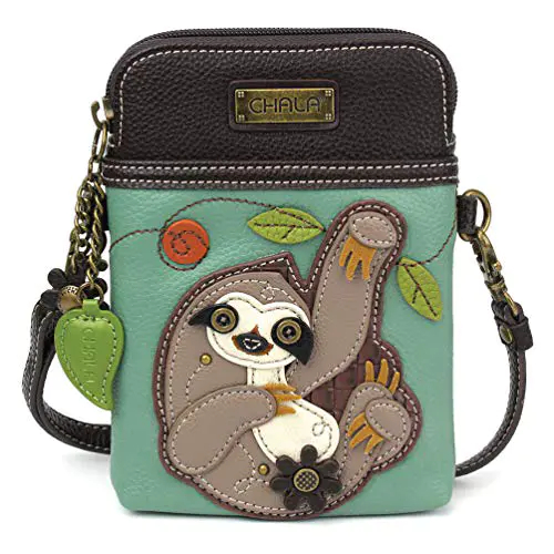 CHALA Sac à main pour téléphone portable à bandoulière – Sac à main multicolore en cuir PU pour femme avec sangle réglable – Bleu sarcelle paresseux CHALA Sac à main pour téléphone portable à bandoulière - Sac à main multicolore en cuir PU pour femme avec sangle réglable - Bleu sarcelle paresseux