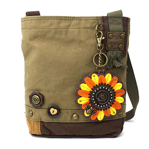Chala Patch Sac à main en toile pour femme Olive, (Sunflower- Olive), Taille unique Chala Patch Sac à main en toile pour femme Olive, (Sunflower- Olive), Taille unique
