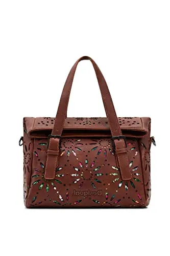 Desigual Bag, Sac Dandelion Loverty 2.0 6011 Camel Femme, Marron