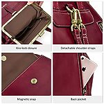 ECOSUSI Sac à Dos pour Femme Sac a Main Femmes Petit Sac a Dos Petite Sacoche Fille Sac a Dos College Cuir PU en Bandoulière Femme, Bordeaux,S 26