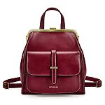 ECOSUSI Sac à Dos pour Femme Sac a Main Femmes Petit Sac a Dos Petite Sacoche Fille Sac a Dos College Cuir PU en Bandoulière Femme, Bordeaux,S 24