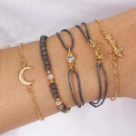 Edary Lot de 6 bracelets boho Étoiles et lune en cristal et pierres précieuses bracelet perles fait à la main chaîne de main pour femmes et fille 18 Edary Lot de 6 bracelets boho Étoiles et lune en cristal et pierres précieuses bracelet perles fait à la main chaîne de main pour femmes et fille 18