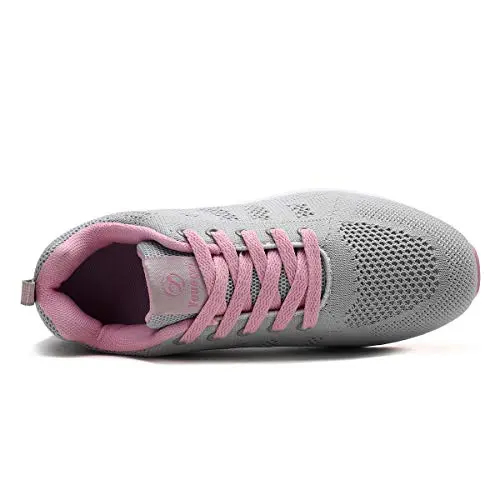 Femme Chaussure Sneakers Casual Sport Confortables Running Baskets Chaussures Outdoor Gym Fitness Tennis (42EU/CN42,Gris&Rose) 5 Femme Chaussure Sneakers Casual Sport Confortables Running Baskets Chaussures Outdoor Gym Fitness Tennis (42EU/CN42,Gris&Rose)
