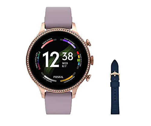Fossil Homme Montre Connectée GEN 6 avec Haut-Parleur, Fréquence Cardiaque, NFC et Alertes pour Smartphones + Fossil Bracelet De Montre Fossil Homme Montre Connectée GEN 6 avec Haut-Parleur, Fréquence Cardiaque, NFC et Alertes pour Smartphones + Fossil Bracelet De Montre