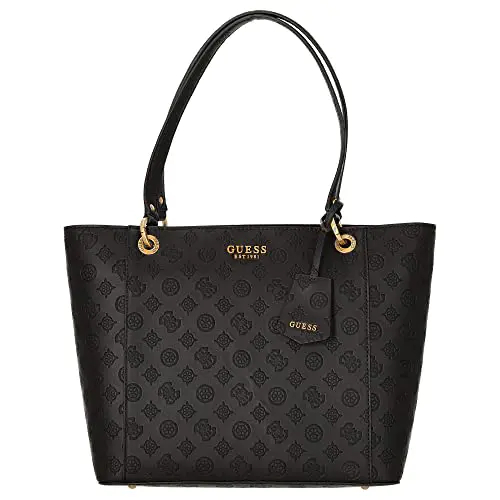 Guess Noelle Elite Tote Black Logo Guess Noelle Elite Tote Black Logo