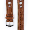 HIRSCH Bracelet montre Rallye M – cuir de buffle perforé – look sport automobile vintage – pour hommes et femmes – brun doré – 20 mm 13 HIRSCH Bracelet montre Rallye M - cuir de buffle perforé - look sport automobile vintage - pour hommes et femmes - brun doré - 20 mm
