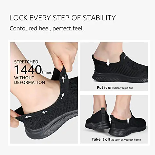 HKR Basket Femme Casual Basse Fitness Sneakers Respirantes Chaussures de Running Marche Sport Travail Tout Noir 39EU