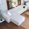 HOMIFAB Canapé d’angle modulable 5 Places en Velours côtelé Beige – Roma – Fabriqué en France 11 HOMIFAB Canapé d'angle modulable 5 Places en Velours côtelé Beige - Roma - Fabriqué en France